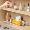 Estante de pared sin taladro para organizar y almacenar artículos en dormitorios, almacenamiento junto a la cama, organizador acrílico de libros y papelería para estudiantes