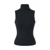 Top de tirantes sin mangas de cuello alto de Tencel estilo americano picante para mujer, Nuevo modelo Verano 2026, Ajustado, Elástico, Ceñidor de cintura, Top adelgazante