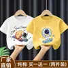 Ropa infantil 100% algodón puro, camiseta de manga corta para niños, top de verano para niños mayores, camisa de moda de verano de manga corta