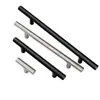 Manija de Acero Inoxidable para Puerta de Gabinete Minimalista Moderna Negra Cajón Agujero Único Manija de Puerta de Gabinete de Cocina Dorada Nórdica Armario Americano
