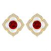 Librito Rojo Explosiones s9 Aretes de Espato Natural Plata S925 con Incrustaciones de Nácar Viento de Corte Aretes Retro Joyería al Por Mayor