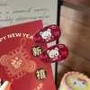 Pinza Pato Rilakkuma Rojo para la Suerte Corazón Femenino Bendición de Año Nuevo Pasador de Dibujos Animados Flequillo Pasador Lateral Accesorios para el Cabello