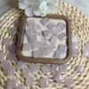 Design de Lavanda Natural Quadrado Pequeno Acessórios de Dois Furos Joias