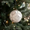 Nueva Bola de Navidad Blanca Dorada de Plástico Colgante Heterosexual Mate Retro Lujo Accesible Copo de Nieve Regalo Personal Árbol de Navidad Colgante