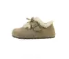 Sapatos de algodão Birkenstock totalmente fechados com sola macia para mulheres 2026 novo estilo botas de neve com forro de veludo de inverno sapatos de algodão quentes Birkenstock retrô