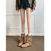 Botas de caballero retro coreanas Maillard 2026, modernas y elegantes, para mujer, botines de punta, botas de moda