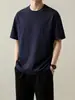 Camiseta de hombre de manga corta, alta elasticidad, seda de hielo, hecha a medida, color liso simple, estilo coreano, moderna, cuello redondo, venta directa de fábrica