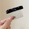 Novo Pente de Cabelo com Laço de Bolinhas Estilo Coreano, Presilha de Pente Fresca de Princesa, Acessório de Cabelo de Alta Qualidade