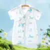 Ropa de Verano para Bebé, Mameluco de Bebé, Mameluco de Manga Corta, Mameluco de Bebé, Traje Delgado de Algodón Puro para Gatear al Aire Libre