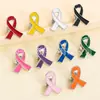 Broche de Cinta Popular Multicolor Transfronterizo, Broche de Caridad Internacional contra el SIDA, Pin de Tarjeta, Pin de Tarjeta de Alerta y Concientización sobre el SIDA