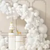 Conjunto de 87 Balões Brancos para Festa de Aniversário Festa de Casamento Aniversário Decoração de Atmosfera Balão