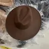 Chapéu de Aba Reta com Aba Larga para Homens e Mulheres, Par, Outono e Inverno, Lã, Cartola, Chapéu de Jazz para Cavalheiros, Transfronteiriço Aliexpress Amazon