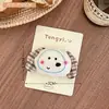 Nuevo pasador y liga para el cabello de tela vintage con pato para niños, lindo para moño o cola de caballo, pasador para fleco lateral