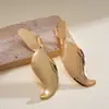 Pendientes de Acero Trenzado Metálico Geométrico Europeos y Americanos, Pendientes de Diseño de Moda Personalizados Transfronterizos, Pendientes de Nicho de Alta Gama