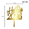 Paquete Individual Acrílico 2026 Feliz Año Nuevo Nochevieja Fiesta de Año Nuevo Decoración para Insertar en Pastel Gran Descuento