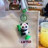 Llavero Musical Mecedora Animales de Dibujos Animados Creativos UV Llavero de Panda Lindo Colgante de Gato de la Suerte Regalo Pequeño