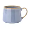 Caneca de cerâmica personalizada, grande capacidade, caneca de café com gradiente vitrificado em forno, caneca fofa nórdica para café da manhã de grande capacidade, transfronteiriça