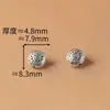 Accesorios de Plata Imitación del Tíbet con Agujero Pasante DIY Vintage Espaciadores con Forma de Corazón Estampados por Ambos Lados Pulsera Collar con Forma de Corazón Plata Tailandesa de Imitación