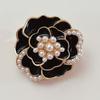 Broche Camélia Estilo Francês Vintage Luxo Leve Elegante Esmalte Esmaltado Pérola Design Multicamadas Novo Alfinete de Lapela