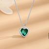 AliExpress Europa y Estados Unidos nueva personalidad S925 plata circonita forma de corazón collar simple collar femenino diseño de nicho sentido