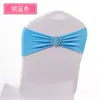 Flor Elástica para Respaldo de Silla, Funda Decorativa de Color Sólido para Respaldo de Silla, Moño, Aro de Correa con Hebilla de Diamante para Boda de Exposición