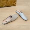 Zapatillas de Mula Estilo Mamá Uva Zapatos Planos para Mujer Punta Cerrada Zapatos Birkenstock Superficie Suave Talla Grande 41-43