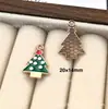 142 Colgantes de Navidad Colgantes de Aleación con Gota de Aceite Accesorios para Joyería DIY Colgante de Papá Noel Muñeco de Nieve Campana