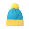 Chapéu de Tricô Popular de Natal Transfronteiriço para Homens, Chapéu de Lã Jacquard para Esqui ao Ar Livre, Proteção de Orelha com Combinação de Cores, Chapéu Frio de Tricô com PomPom