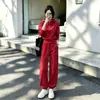 Conjunto Deportivo de Alta Gama Estilo Coreano para Mujer 2024 Nuevo Moda Otoño/Invierno Sudadera Reductora de Edad Conjunto Casual Elegante de Dos Piezas