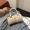 Versión Alta Estilo Nuevo Retro Vintage Mini Clásico Boston Bolso de Mano Cruzado al Hombro Bolso Almohada para Mujer