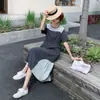 Vestido Casual de Moda Verão 2026: Vestido Patchwork Redutor de Idade, Emagrecedor, Confortável, Amigo da Pele, Alta Qualidade, Moderno