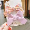 Tiara de lazo con pinza para el pelo para niña, bonita pinza para el pelo de princesa para mujer, pinza para el pelo rota para chica de celebridad de Internet coreana, accesorios para el cabello