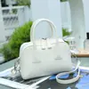 Bolsa Bowling de Nicho Couro Genuíno Bolsa Boston Couro de Vaca Natural Ombro Transversal Bolsa Pequena Estilo Coreano Bolsa de Mão Bolsa Feminina