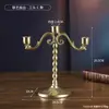 Adorno de Candelabro Retro de Hierro Forjado Europeo Sala de Estar Comedor Decoración de Atmósfera para Cena a la Luz de Velas Decoraciones Creativas para el Hogar