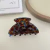 Presilha de Cabelo de Tubarão em Acetato Texturizado de Tamanho Médio para a Parte de Trás da Cabeça, Penteado Semi-Preso, Presilha Elegante Cremosa de Celebridade da Internet, Adequada para Cabelo Fino, Presilha de Garra Simples