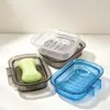 Jabonera con Drenaje, Portajabón de Lujo Ligero de Gama Alta, Sin Acumulación de Agua, Adhesivo Fuerte Montado en Pared para Baño del Hogar, No Requiere Taladro