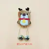 Broche de Boneca Sino de Natal de Pelúcia Desenho Animado DIY Alce Fofo Boneco de Neve Árvore de Natal Acessórios Acessórios Atacado