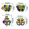 Máscara Decoración de Fiesta de Carnaval para Colgar en la Puerta Mardi Gras Decoración Colgante para el Frente de la Puerta Suministros de Decoración para las Vacaciones de Carnaval