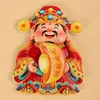 Dios de la Riqueza Pegatina de Refrigerador Giratoria de Dinero Adorno Decoración Creativa de Cabeza Oscilante para Atraer Riqueza y Bendiciones Pegatina Decorativa Festiva Pegatina de Gato de la Suerte para Refrigerador
