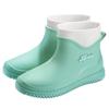 Botas de Chuva Femininas de Cano Curto Transfronteiriças, Sapatos Impermeáveis de Cano Baixo, Sapatos de Borracha de Cano Baixo para Cozinha, Botas de Água para Lavagem de Carros, Botas de Chuva com Forro de Lã Plus