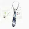 Accesorios para Camisa de Golpe Libre de Personas Estilo Japonés Corbata Azul Estilo Académico jk Patrón Perezoso Vestido Académico Lazo de Corbata Mano de Mujer dk