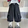 Pantalones de Otoño para Niños 2026 Nuevo Estilo Coreano Frescos y Elegantes Pantalones Cargo de Otoño para Niños, Pantalones Largos de Calle Modernos y Frescos para Niños