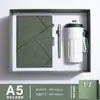 Caderno com logo personalizado, conjunto de caixa de presente para caderno espesso, diário para reuniões de negócios, bloco de notas A5 com capa de couro macio atacado