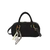Bolso de mano para mujer, bolso de bowling de alta gama, colección otoño/invierno 2026, bolso Boston con textura de gamuza, bolso de moda para el día a día