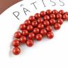 Cuentas Redondas de Arena Roja de Alto Contenido Cuentas Sueltas DIY Accesorios para Pulsera de Cinabrio Colgante Tejido Collar Cuentas Budistas Joyería