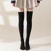 Calcetines de presión ajustados para mujer, primavera y otoño, calcetines por encima de la rodilla, estilo británico universitario, cálidos, para otoño.