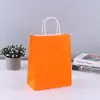 Bolsa de Papel Kraft para Llevar Té de Leche, Bolsa de Cartón Blanco para Repostería, Bolsa de Regalo para Empacar Ropa, Bolsa de Tote, Ecológica