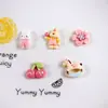Accesorios de Resina de Conejito y Osito de Dibujos Animados Adornos Pequeños para Bricolaje Materiales Semiacabados Hechos a Mano Flores Madera de Cerezo Caballo