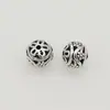 Estilo antiguo Plata tibetana bola hueca cuentas sueltas cuentas 8/10/11/14mm pulsera aretes cuentas espaciadoras accesorios de joyería diy