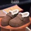 Sapatos Birkenstock de Couro Integral com Aumento de Altura 2026 Novos Outono e Inverno Sapatos de Algodão Quentes com Forro de Lã Sapatos de Lã de Cordeiro com Solado Grosso
